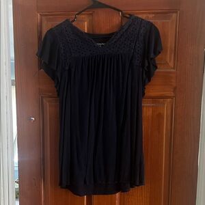 Elegant Navy Blue Women's Top